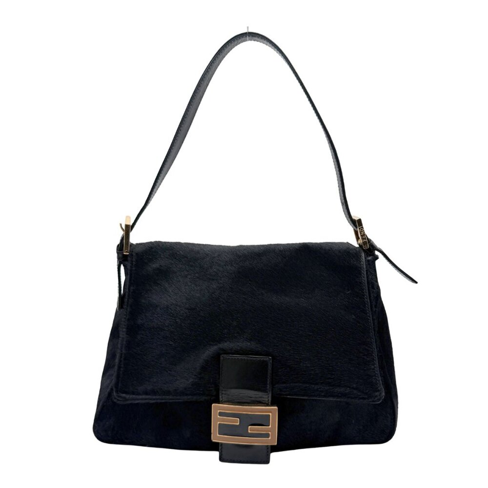 •SOLD•FENDI Vintage Ponyhair Mamma Baguette with Gold Hardware
